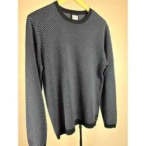 ARMANI Collezioni Navy & Gray Mens Sweater Small